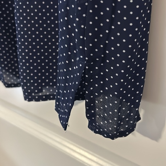 Lightweight navy polka dot blouse from Fun2Fun - large - Picture 2 of 8